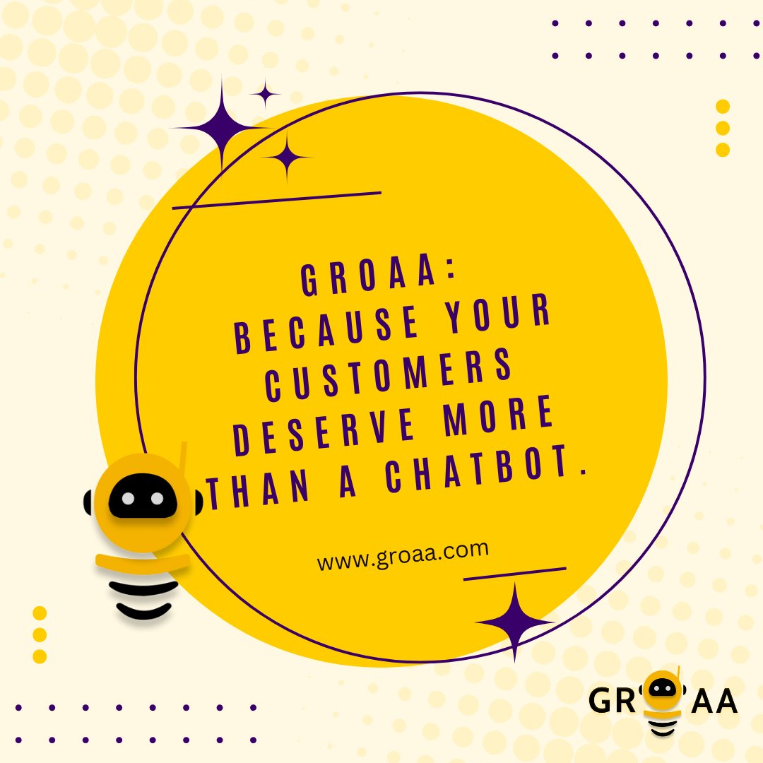 groaaai's tweet image. Not just a chatbot.

Groaa treats your customers like people, not tickets. 💛💬
Real-time replies. Multilingual support. Smarter conversations.

👉 groaa.com

#Groaa #InstaAutomation #DMManager #SmallBizHack #CustomerExperience #AIChatbot