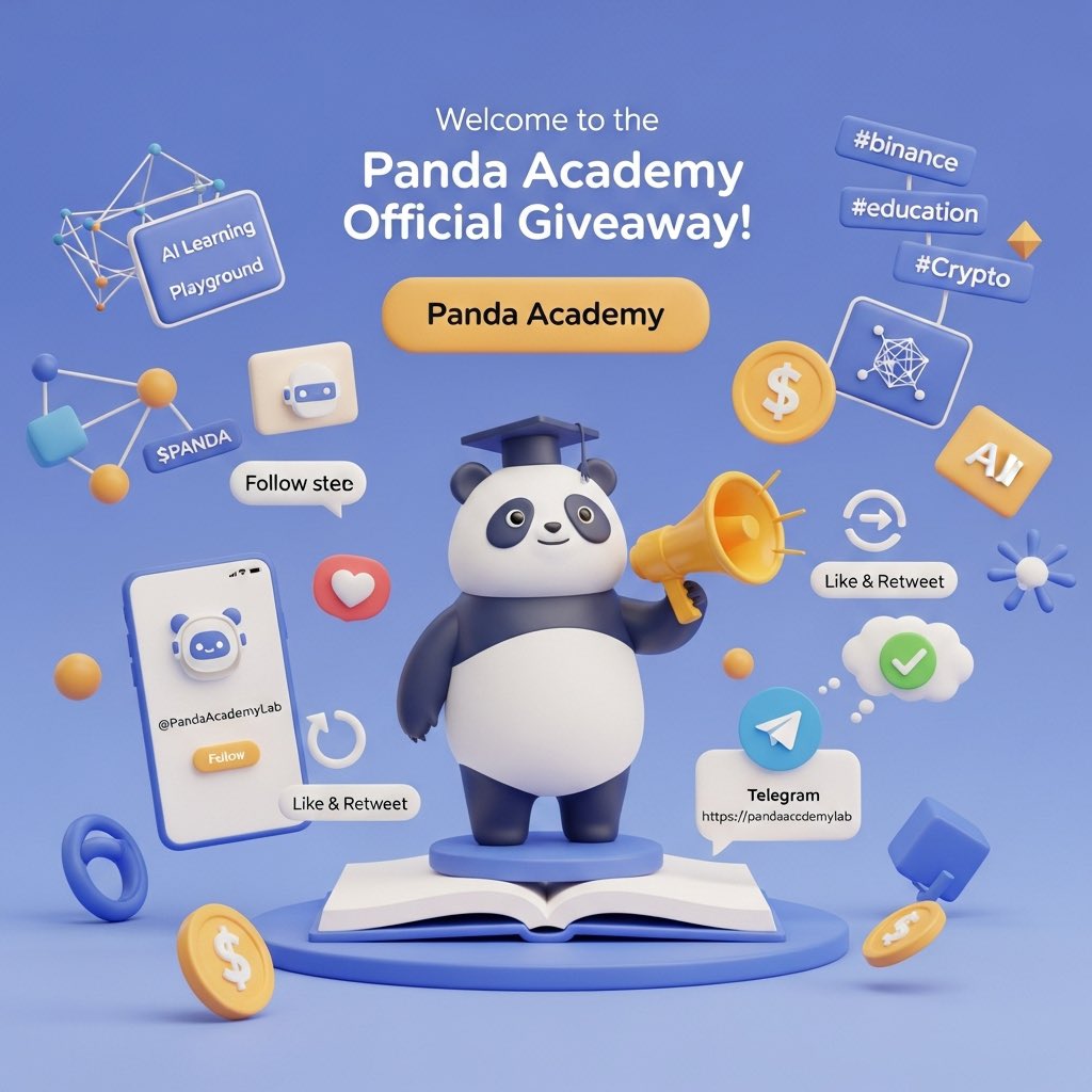 Panda Academy (@pandaacademylab) on Twitter photo 🎉🐼 Panda Academy Official Giveaway 🎉
Join our community and be part of the AI Learning Playground ✨
📌 How to participate:
1️⃣ Follow our official account <a href="/PandaAcademyLab/">Panda Academy</a>
2️⃣ Like & Retweet this post
3️⃣ Join our official Telegram group:
t.me/pandaacademylab
4️⃣ Reply 🎉🐼 Panda Academy Official Giveaway 🎉
Join our community and be part of the AI Learning Playground ✨
📌 How to participate:
1️⃣ Follow our official account <a href="/PandaAcademyLab/">Panda Academy</a>
2️⃣ Like & Retweet this post
3️⃣ Join our official Telegram group:
t.me/pandaacademylab
4️⃣ Reply