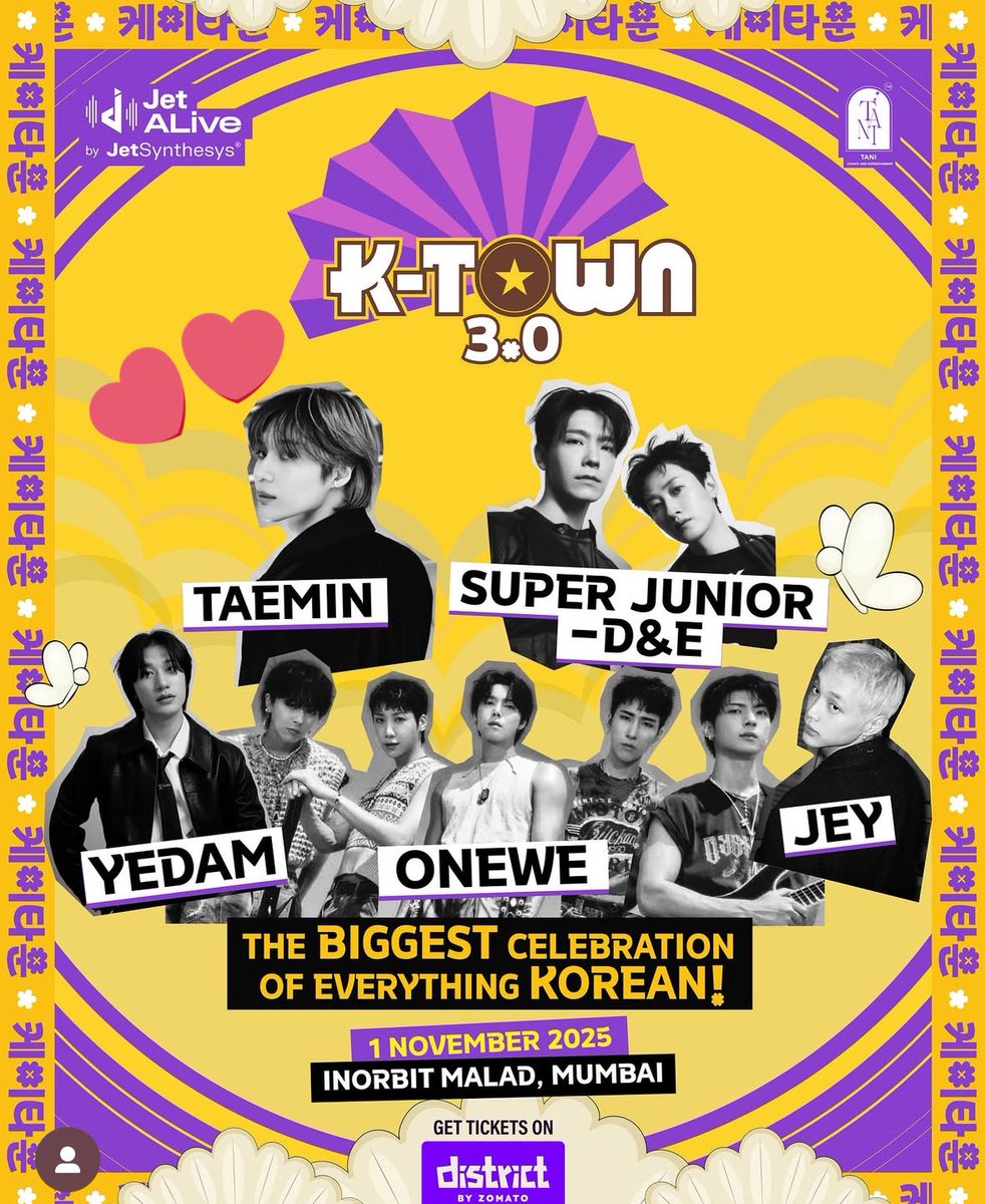 250823 ktownfestival ig update

New schedule!!

Taemin will be performing at K-TOWN 3.0 in Mumbai on November 1, 2025! 

#TAEMIN #태민 #テミン