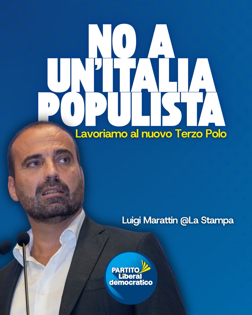 C’è un’Italia bellissima che si è stancata di una politica fatta di slogan e risse televisive.

Noi lavoriamo ad un’alternativa seria, liberale ed europeista: un progetto lontano da sovranisti e populisti nella sostanza ed anche nella forma.
E soprattutto un progetto futuribile,
