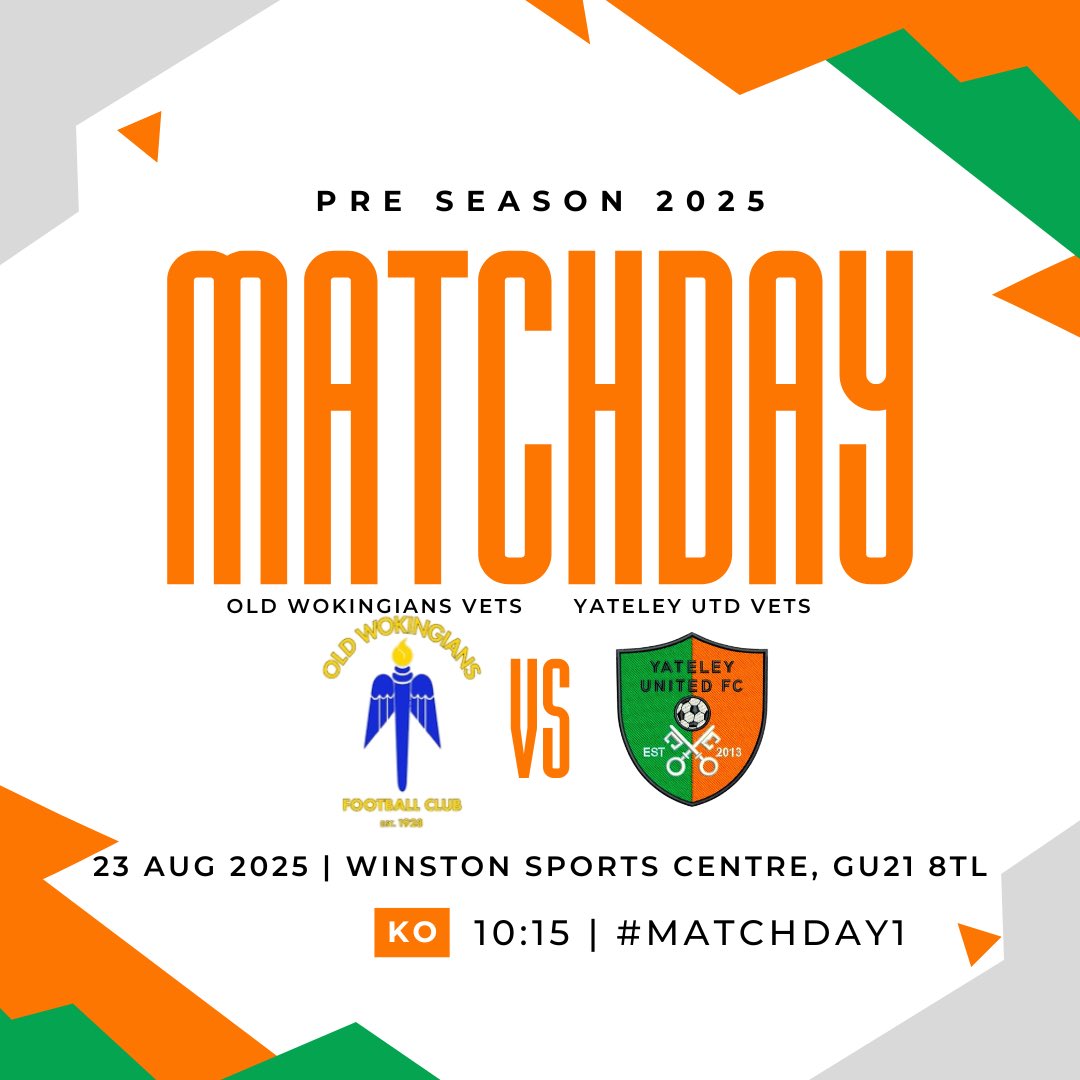 Yateley United FC (@yateleyutdfc) on Twitter photo Other Fixtures
Our A Team face <a href="/OldSalesiansFC_/">Old Salesians FC</a> in their next friendly away at 14:00
Our Vets start their pre season away vs Old Wokingians Vets at 10:15 this morning…
#YUFC 🗝️ | #GreenArmy 🟢 | #UnitedForTheCommunity 🟠 Other Fixtures
Our A Team face <a href="/OldSalesiansFC_/">Old Salesians FC</a> in their next friendly away at 14:00
Our Vets start their pre season away vs Old Wokingians Vets at 10:15 this morning…
#YUFC 🗝️ | #GreenArmy 🟢 | #UnitedForTheCommunity 🟠