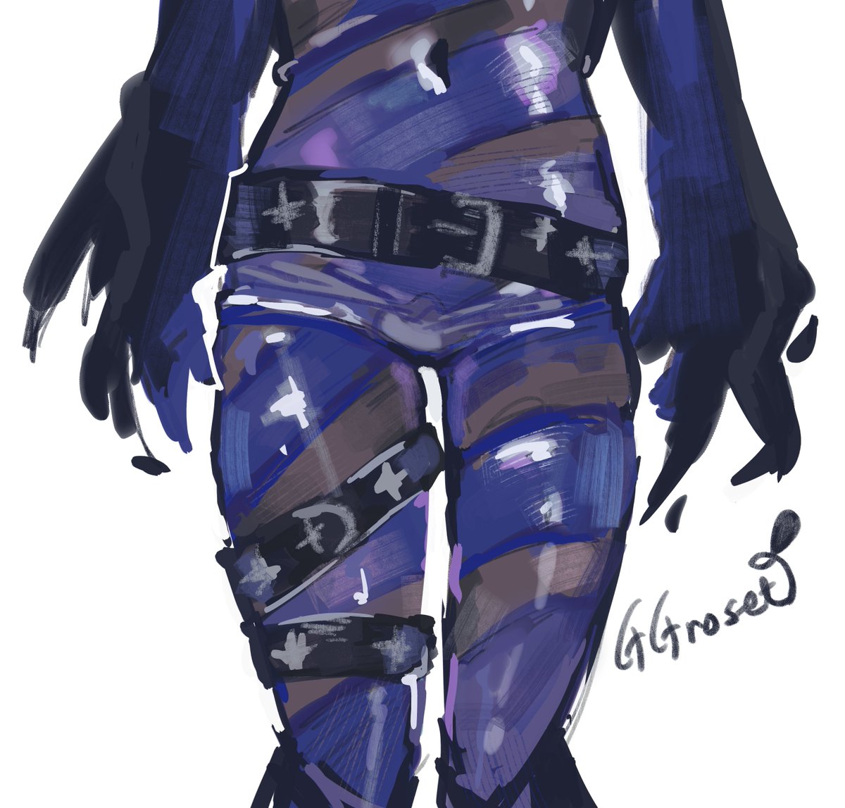 akechi outfit rendering practice #Persona5