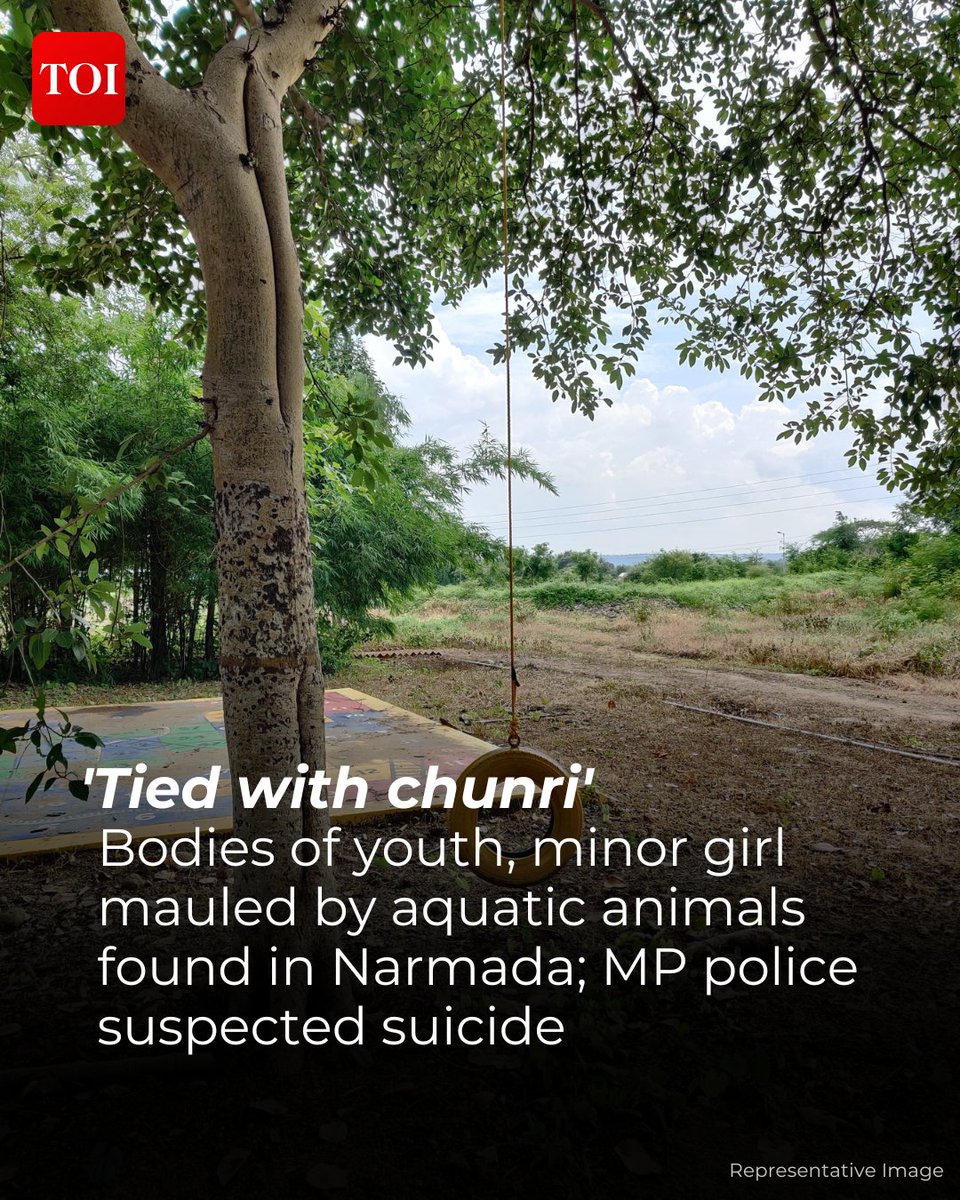 timesofindia's tweet image. Panic gripped #Gopalpur village under Bhedaghat police station limits on Friday after the bodies of a youth and a teenage girl were found tied together with a dupatta on the banks of the #Narmada river.

More details 🔗toi.in/0syFaZ
#MadhyaPradesh