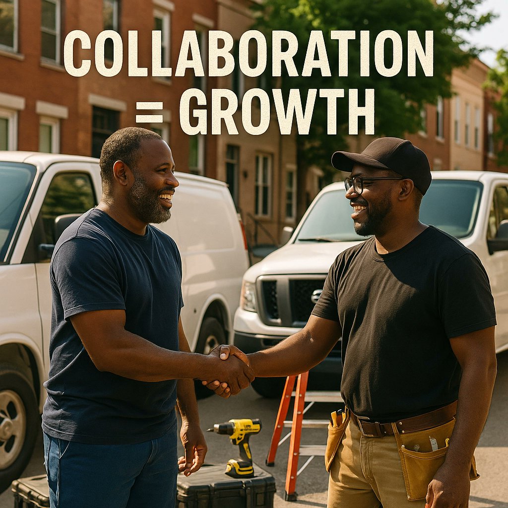 BrownKentarian's tweet image. Ever thought about teaming up instead of competing? Two local Black home service pros shared leads &amp;amp; tools—both doubled their income, no loans needed. Collaboration = real growth. Who’s your dream collab? #GrowthTip #HomeServiceSuccess #BlackExcellence