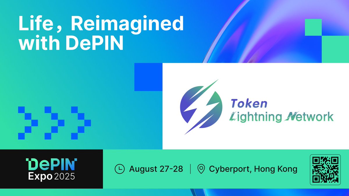 🚀LNT <a href="/lnt_btc/">LNT</a> 确认参与 DePIN Expo 2025 <a href="/ExpoDePIN/">DePIN Expo</a> ！

📅时间：2025 年 8 月 27–28 日
📍地点：香港 · 数码港
🔗报名：lu.ma/1qol9wna

medium.com/@ExpoDePIN/lnt…

DePIN Expo 2025 今日宣布，获得比特币生态支付基础设施构建者 LNT <a href="/lnt_btc/">LNT</a> 的战略支持。作为基于 Taproot Assets
