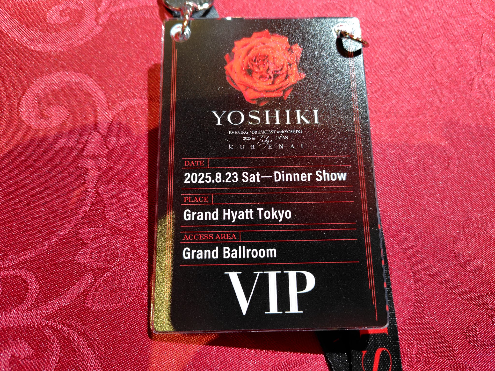 VIP PASS付き】YOSHIKI 2025ディナーショーおみやげ