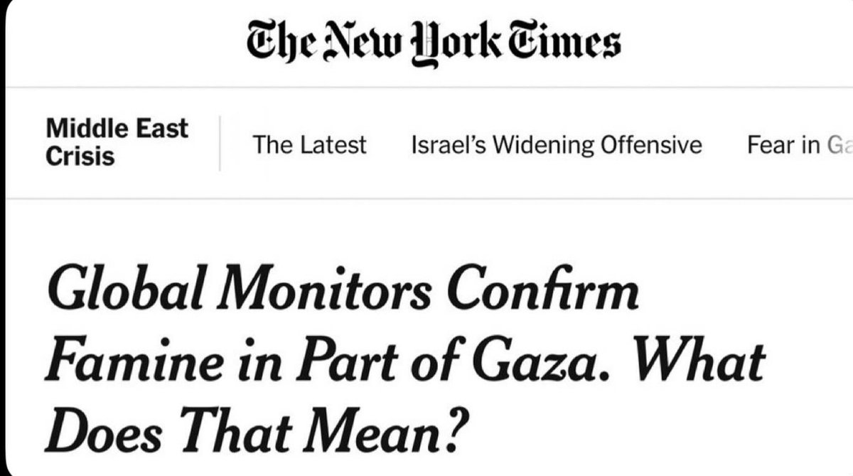 William Dalrymple (@dalrymplewill) on Twitter photo It means what it says, <a href="/nytimes/">The New York Times</a>: that the Israelis have being starving Gaza, just as Netanyahu & his cronies always promised. It also means that you have been covering up a carefully engineered genocide for close to two years & have been helping manufacture consent in the US It means what it says, <a href="/nytimes/">The New York Times</a>: that the Israelis have being starving Gaza, just as Netanyahu & his cronies always promised. It also means that you have been covering up a carefully engineered genocide for close to two years & have been helping manufacture consent in the US