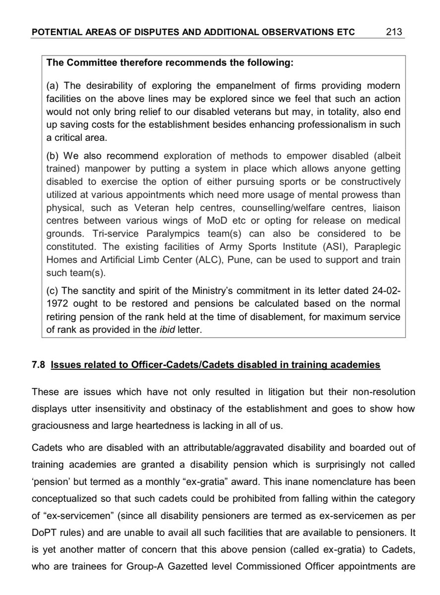 AtulSinghAdv's tweet image. MoD’s own 2015 Expert Committee called denying disability pension to boarded-out cadets insensitive &amp;amp; discriminatory. Numerous recommendations by the service HQ no action is taken. Implementation of the committee recommendations would be ‘Sabka Saath Sabka Vikas #disabledcadet