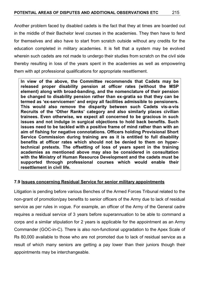 AtulSinghAdv's tweet image. MoD’s own 2015 Expert Committee called denying disability pension to boarded-out cadets insensitive &amp;amp; discriminatory. Numerous recommendations by the service HQ no action is taken. Implementation of the committee recommendations would be ‘Sabka Saath Sabka Vikas #disabledcadet