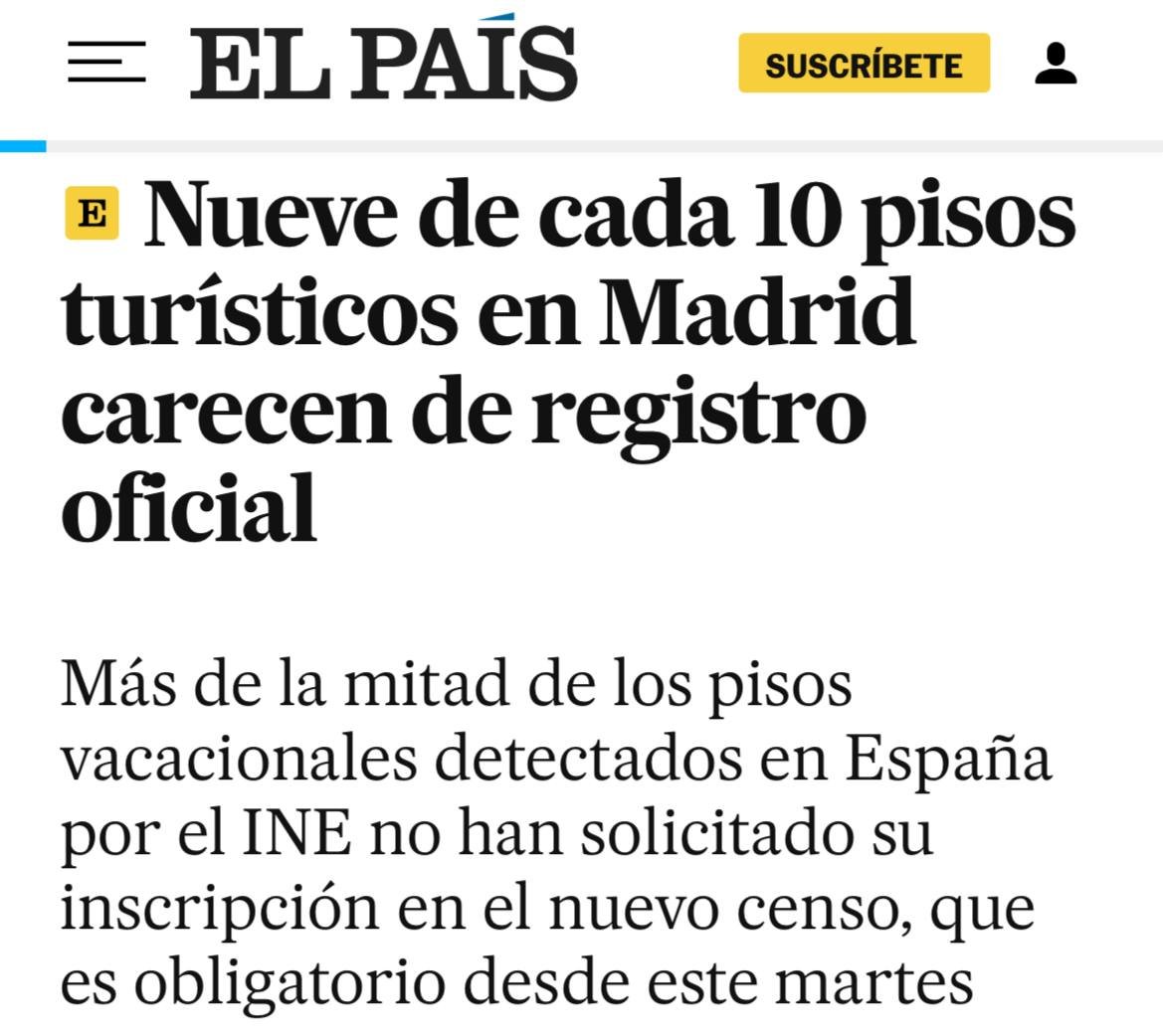 ¿Te imaginas montar un bar sin licencia, operar un taxi sin licencia o abrir una farmacia sin licencia? ¿No, verdad?

Pues el 90% de los pisos turísticos en Madrid funcionan así.

Ya es hora de parar esta estafa.