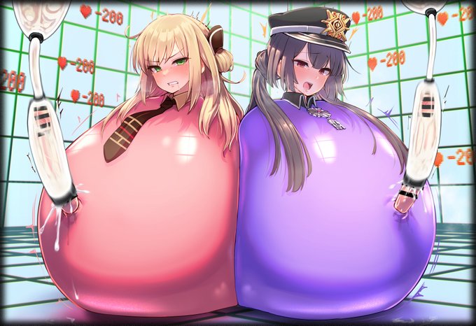 【R-18 ふたなり】以前skebに納品したふたなりレイロゼ球体拘束搾精のイラストです 