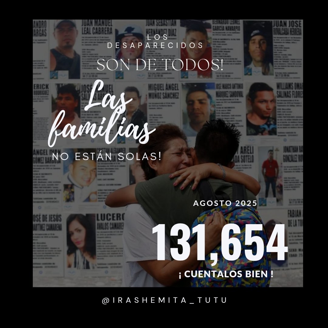 El 30 de agosto se conmemora el Día Internacional de las Víctimas de Desapariciones Forzadas.

Es por eso que en estos días debemos visibilizar con mayor fuerza la crisis humanitaria que atraviesa México: las desapariciones siguen aumentando y se concentran en los estados con