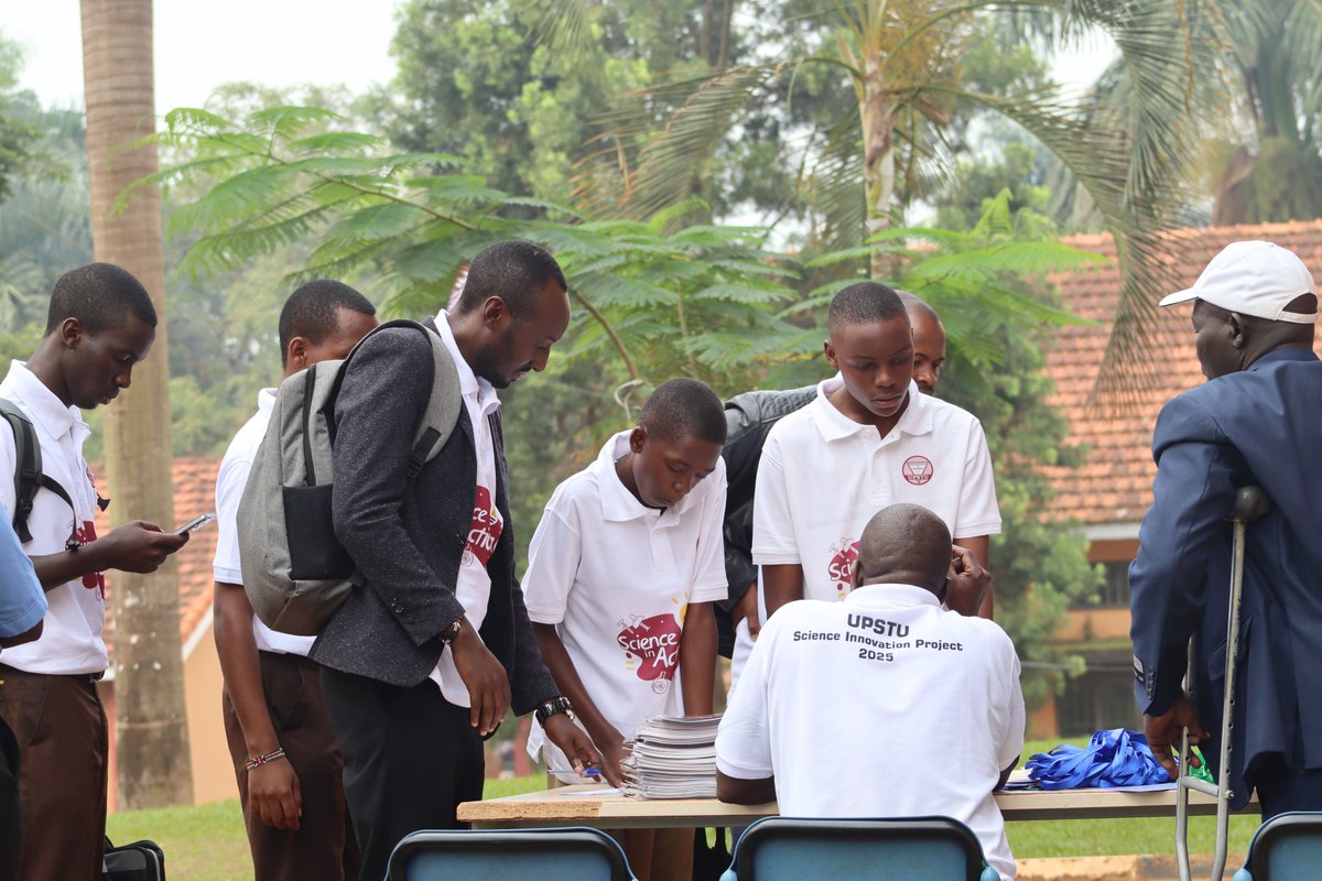 upstu_2019's tweet photo. 🚨 The National Finals of the #UPSTUScienceInAction Innovation Projects Competition 2025 are officially underway! 🧪🌍📸

Schools from across Uganda have arrived at ADB Building Theatre, @OfficialMubs Faculty of Computing and Informatics —ready to showcase groundbreaking projects and creative solutions. The energy here is unstoppable! 💡✨

#ScienceCompetitionUG
@Educ_SportsUg