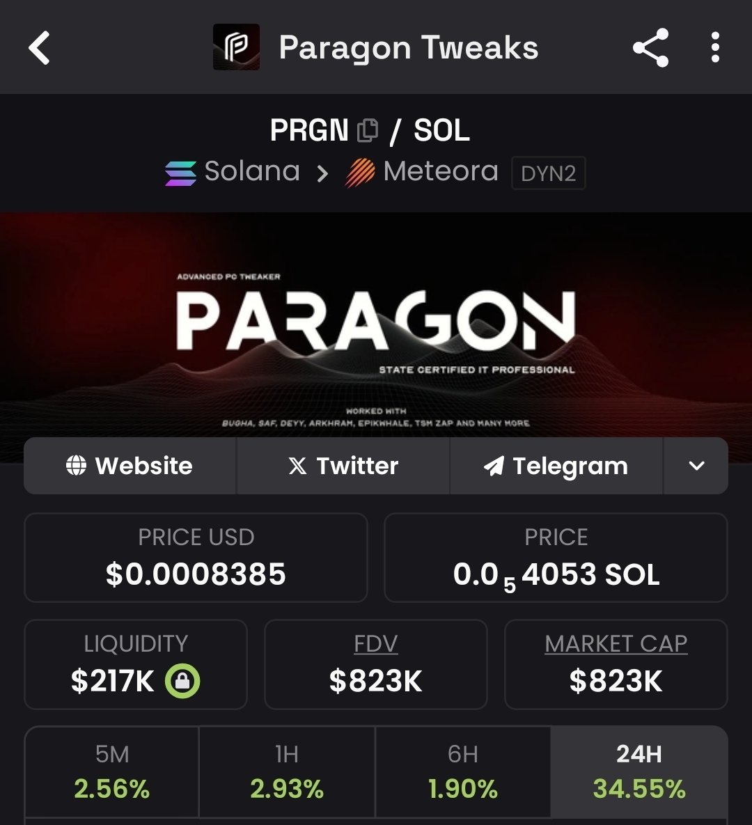 greenbackschool's tweet photo. Today, you're seeing $PRGN 823K cap. This won't last long anymore. @ParagonTweaks has proven be a leader in the ICM narrative. 
1. Listed in Microsoft Partners Store.
2. Retweeted by toly
3. Followed by toly
4. Daily 🔥 from subscription 
5. Powerful team/community https://t.co/CZthC0v3ez