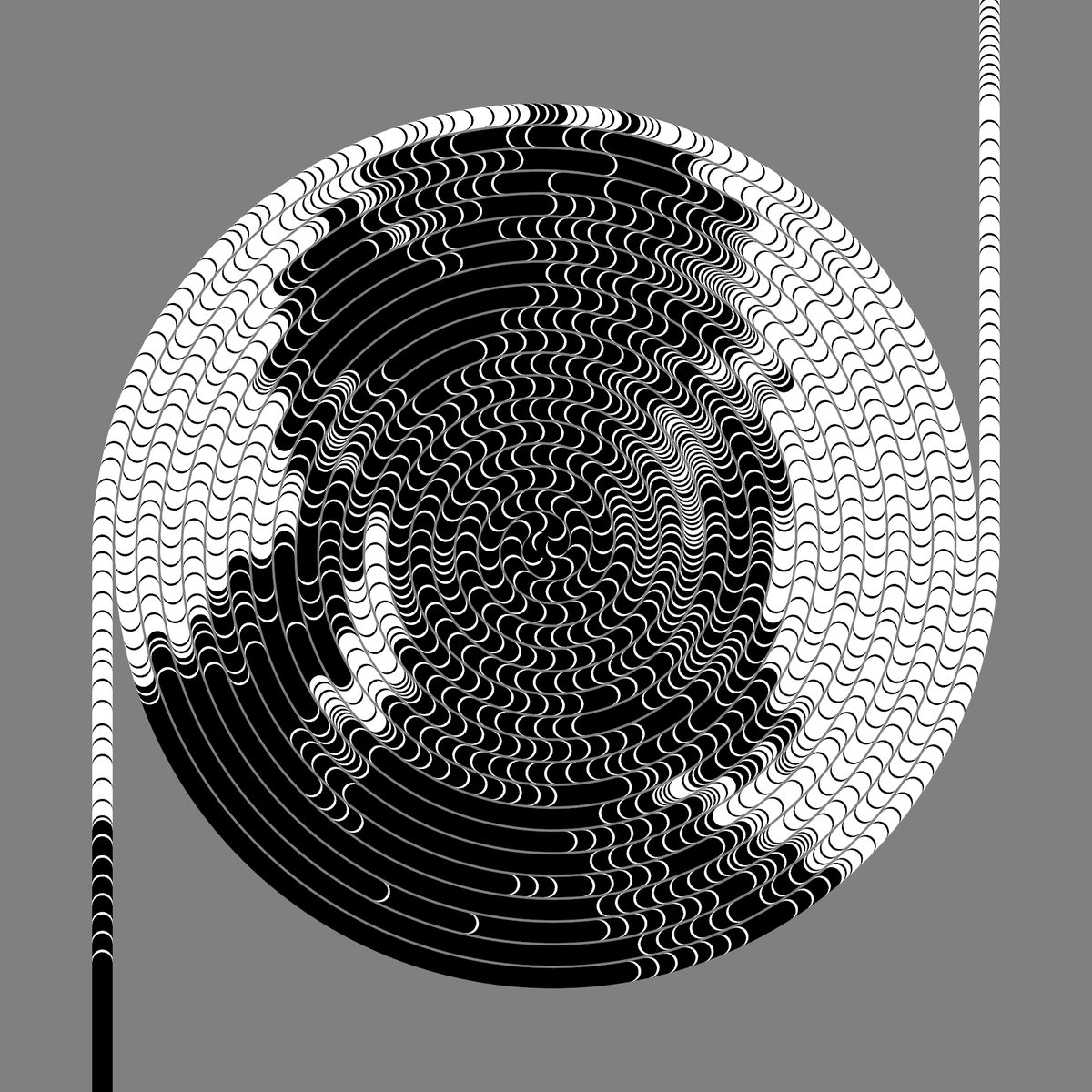 Still a double-arm Archimedean spiral, but I use frequency modulation trick to map some greyscale data.