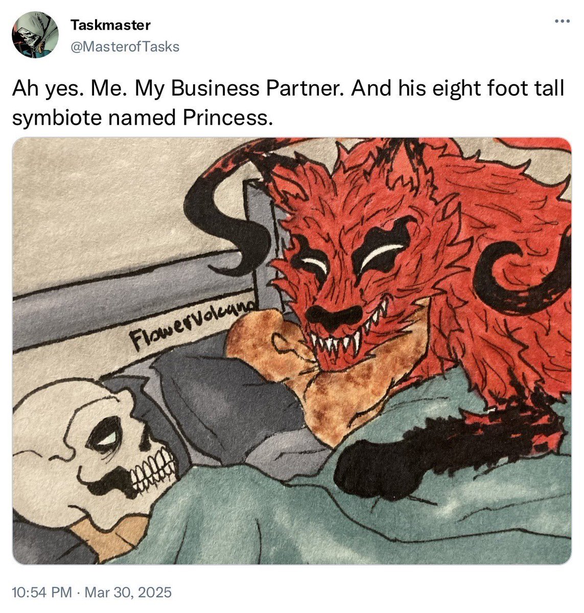 FIowerVolcano's tweet photo. #Taskpool Twitter post redraw I did for my bday this year <3 https://t.co/cR56ZzQaGw