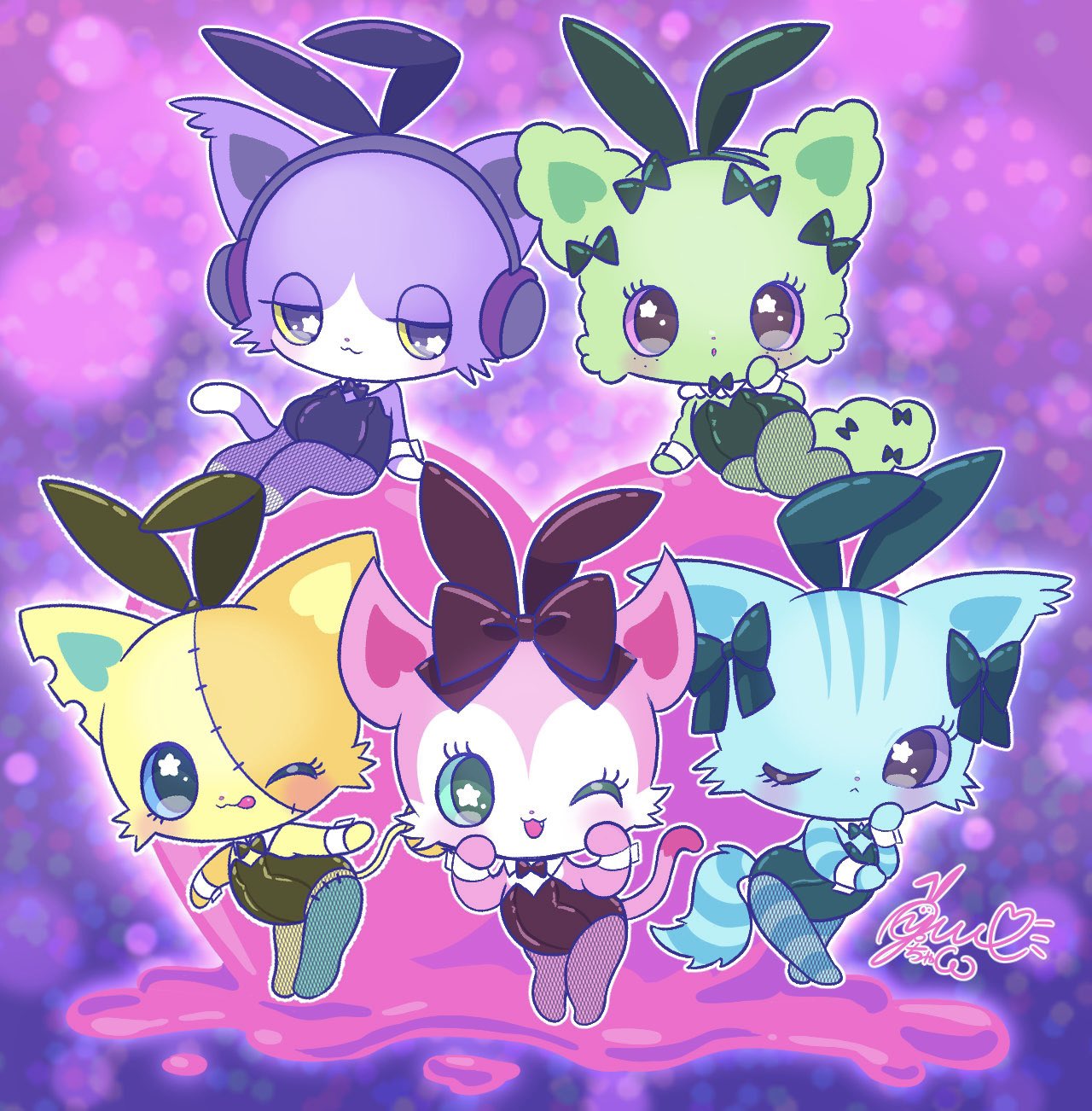 Beat cats チェルシー レイラ サイン会 色紙 sanrio sign