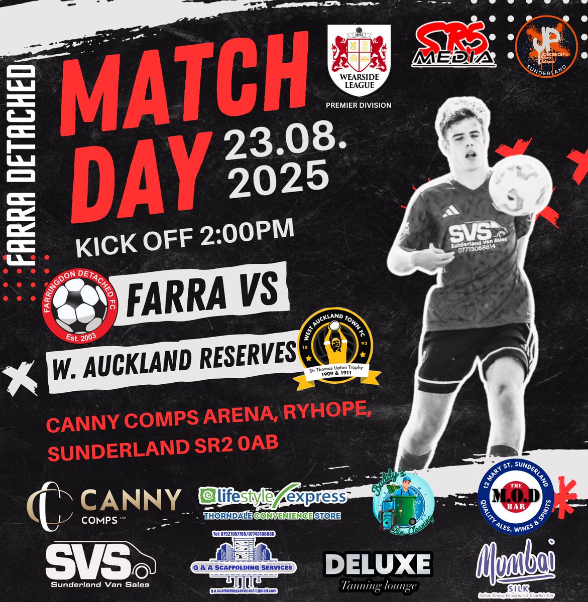 FarraDetachedFC (@farradetached22) on Twitter photo 𝗡𝗲𝘅𝘁 𝗨𝗽 |
West Auckland Reserves
We welcome West Auckland to The Canny Comps Arena this afternoon in league action.
Come down and get behind the lads as we look to make it back to back wins.
<a href="/WearsideLeague/">Wearside League</a>
🎟️
Adults: £4
Over 65s/Under 16s: £2
#UTF 𝗡𝗲𝘅𝘁 𝗨𝗽 |
West Auckland Reserves
We welcome West Auckland to The Canny Comps Arena this afternoon in league action.
Come down and get behind the lads as we look to make it back to back wins.
<a href="/WearsideLeague/">Wearside League</a>
🎟️
Adults: £4
Over 65s/Under 16s: £2
#UTF