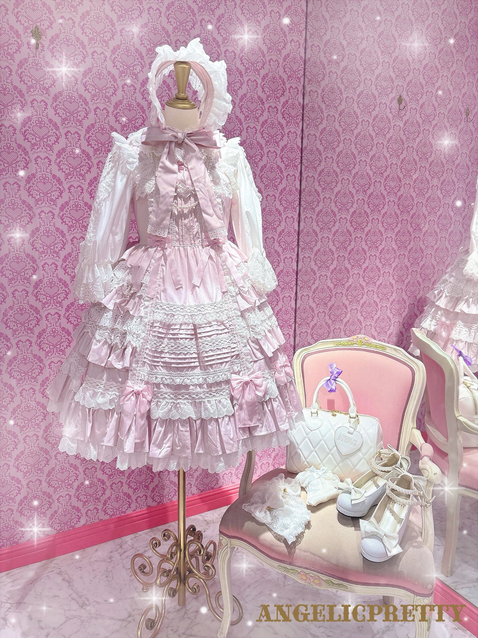 プーペドゥレーヴDress Set Poupée de Rêve OP Set ~My dream doll~ by Angelic Pretty