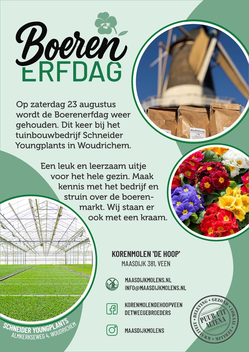 ByEstrella's tweet photo. Vanmiddag even kijken op de #BoerenErfdag in #Woudrichem. Deels gewoon als bezoeker, maar ook wat foto's maken en indrukken opdoen voor de site&socials van Maasdijk Molens. Die staan er ook met een kraam namelijk. Onderstaand postertje maakte ik eerder deze week. #uittip https://t.co/u5Nygyd9qP