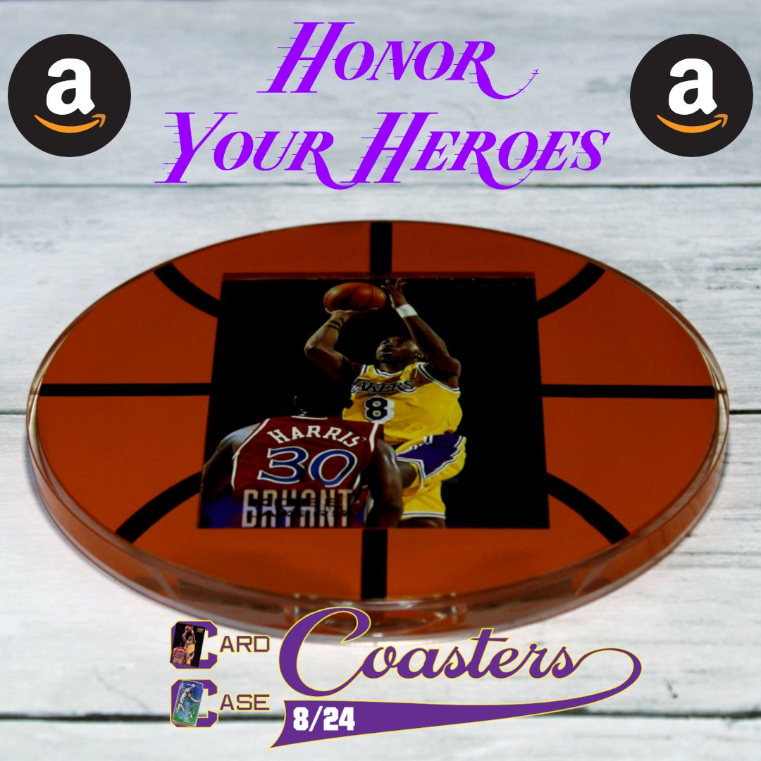 CardCoasters's tweet image. It's a Kobe Bryant weekend! Happy Birthday (8/23) and Happy Kobe Bryant Day (8/24) 🏀🥤
CARD CASE COASTERS are the heart of sports fans living rooms and mancaves, and can be purchased on Amazon.
amazon.com/dp/B0D3WVCZVX/…
🏀 This Kobe 1996 Fleer Sprite Rookie Card and 1997 Sprite…