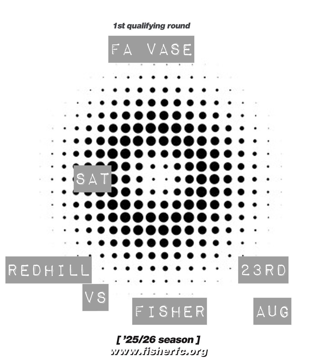 Fisher FC (@fisherfc) on Twitter photo MATCH DAY! This afternoon we head to <a href="/redhillfc/">Redhill FC</a> as attention turns to The FA Vase. 3pm kick off at Kiln Brow for this 1st Qualifying Round clash MATCH DAY! This afternoon we head to <a href="/redhillfc/">Redhill FC</a> as attention turns to The FA Vase. 3pm kick off at Kiln Brow for this 1st Qualifying Round clash
