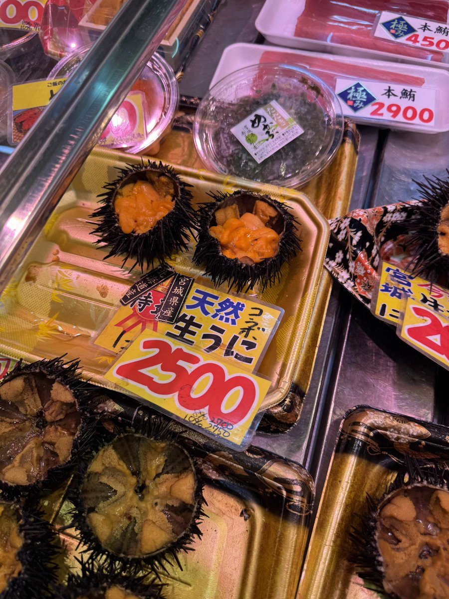 Los erizos japoneses son sin duda los mejores que he probado , ya sean los de Hokkaido , Sendai o Aomori , sabor cremoso y intenso.
Lo bueno que fuera de temporada se pueden encontrar los de granja y disfrutar de este manjar.