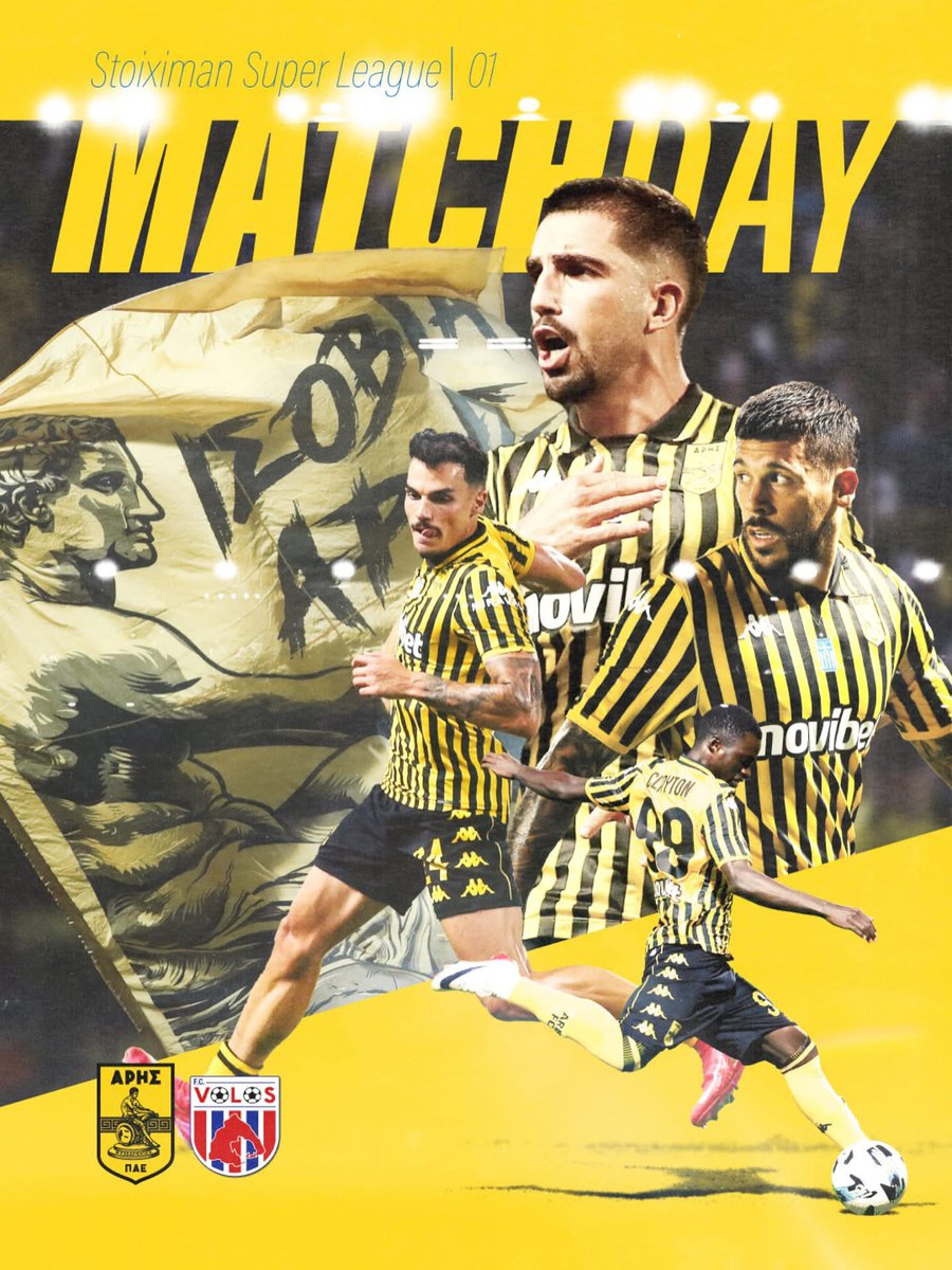 ARIS__FC's tweet photo. 📣 𝑴𝑨𝑻𝑪𝑯𝑫𝑨𝒀 📣
🏠 ΚΛΕΑΝΘΗΣ ΒΙΚΕΛΙΔΗΣ
🕗 20:00
#ARISVOLOS
#ARISFC
#StoiximanSuperLeague
@Super_League_GR
#Matchday01
#VamosARIS
@novibet https://t.co/lZLoySaVqb