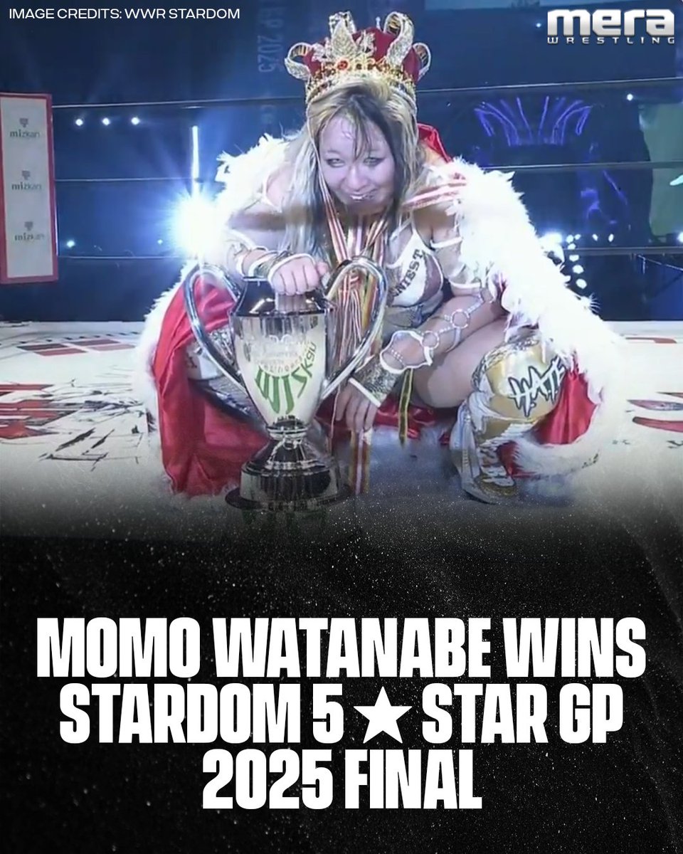 Congratulations to Momo Watanabe on winning the STARDOM 5★STAR GP 2025!  

#STARDOM #渡辺桃