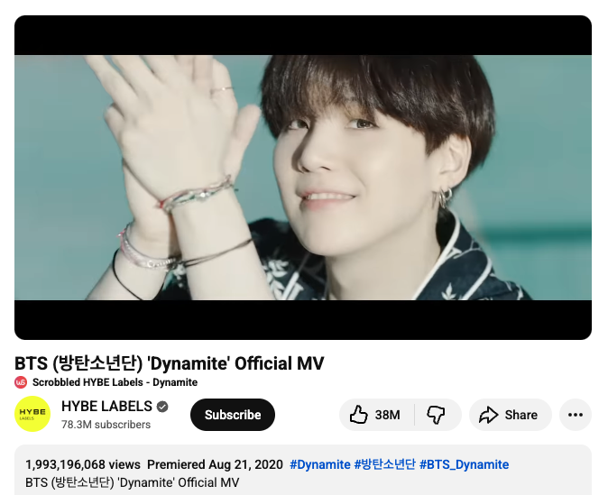 syugacookie's tweet photo. keep streaming Dynamite on Youtube https://t.co/Pcq5CvOH3Z