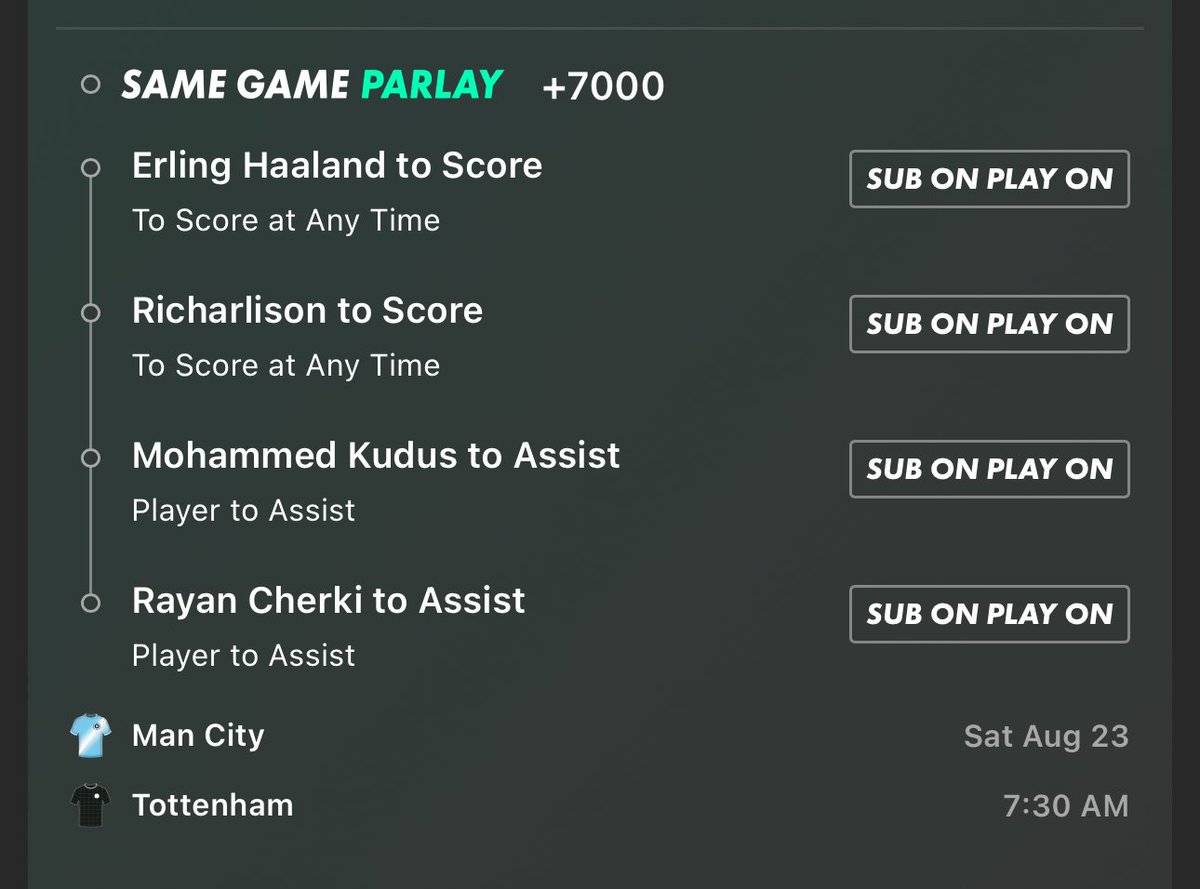 Alexbets654's tweet photo. Saturday ⚽️: second lotto of the day. 
Man city vs Tottenham 
#Soccer #BettingCommunity https://t.co/BHtLrBx8h7