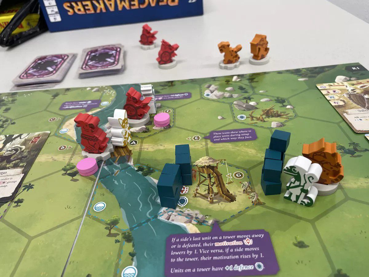 Que bien se lo pasaron nuestros socios con Peacemakers, publicado por @snowdale_design , el juego nos desafía a negociar paz mientras los animalfolk siguen empeñados en aplastar al vecino....🌍✌️

Nos ha parecido una idea muy original y ha gustado mucho a #LaAlzacabaDeJuegos