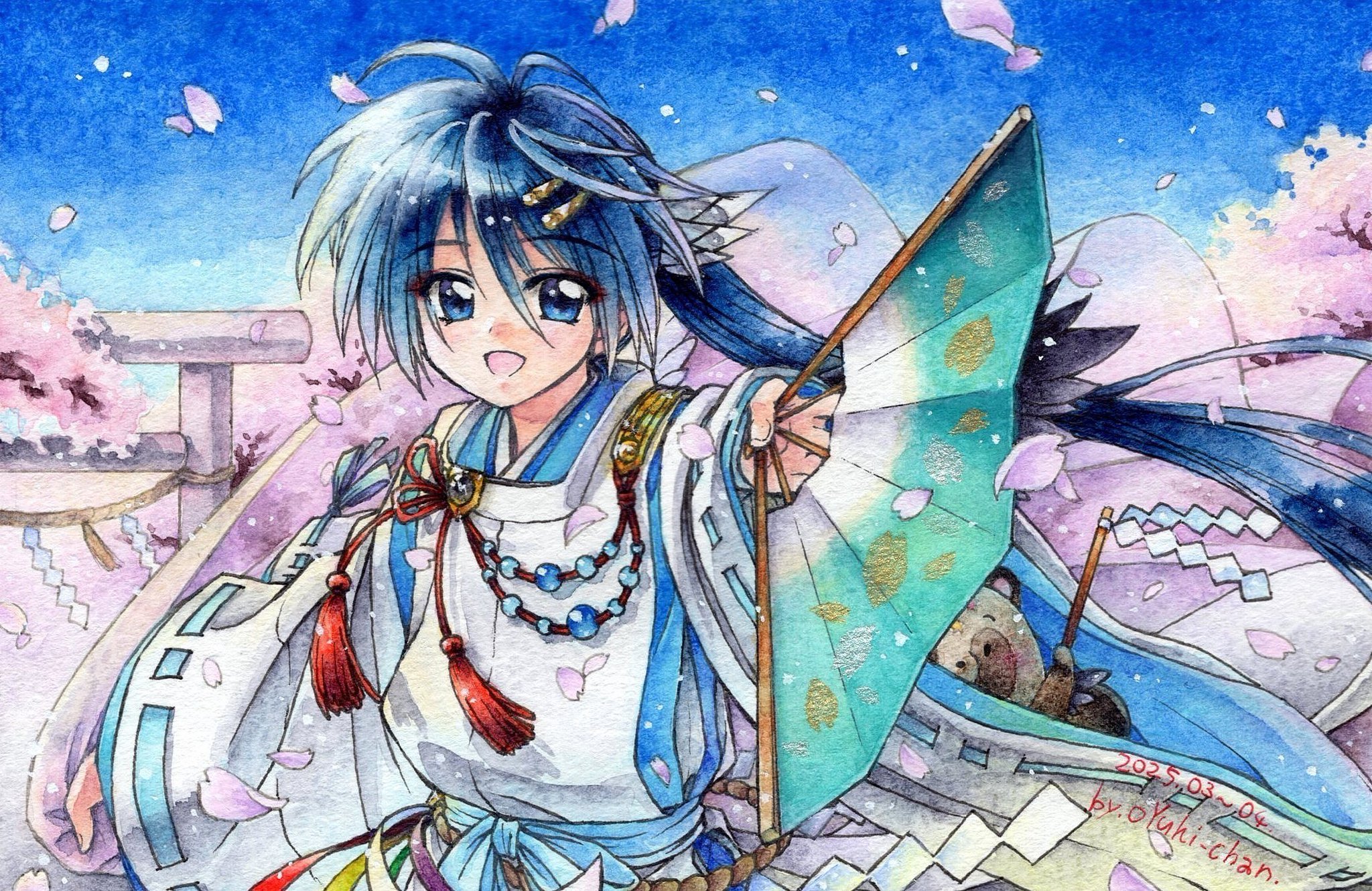 ゆきちゃん ページ karory先生]描き下ろしB2タペストリー（来雪ちゃん／ネグリジェ）