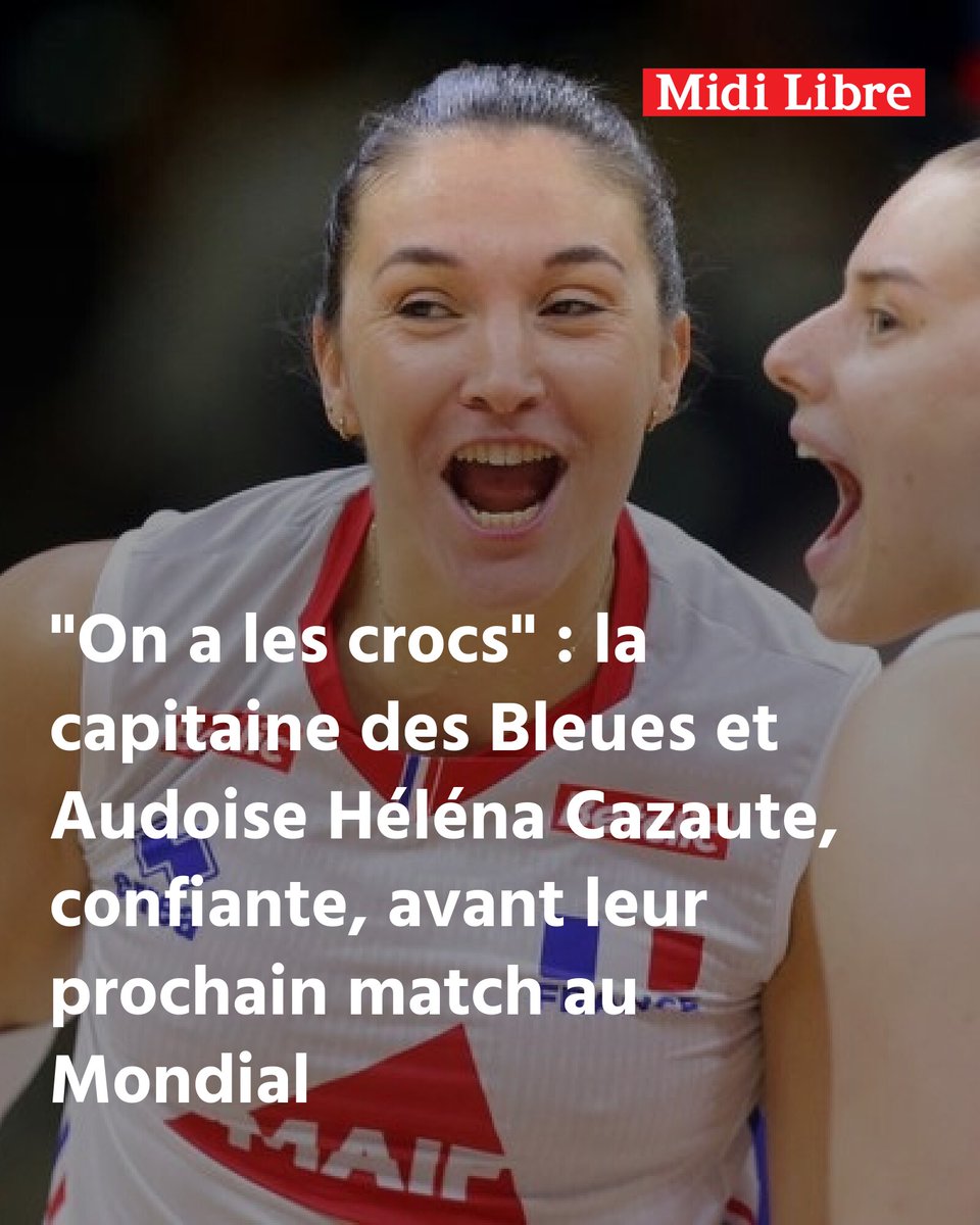 "On a les crocs" : la capitaine des Bleues et Audoise Héléna Cazaute, confiante, avant leur prochain match au Mondial
➡️ l.midilibre.fr/jBD8