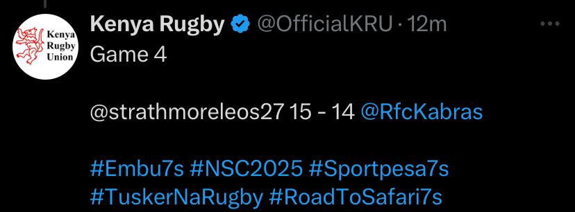 Saturdays are for beating Kabras. 

#RugbyKE