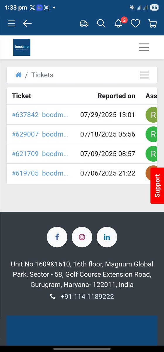 Jay_maniar777's tweet photo. Hi @boodmo_In, I placed an order on 9th July 2025 and the delivery date has been changed 4 times since then. Despite opening multiple tickets, the only "solution" suggested is to cancel the order. Extremely poor service—when will my product actually be delivered? https://t.co/yZG4Yf7k4s