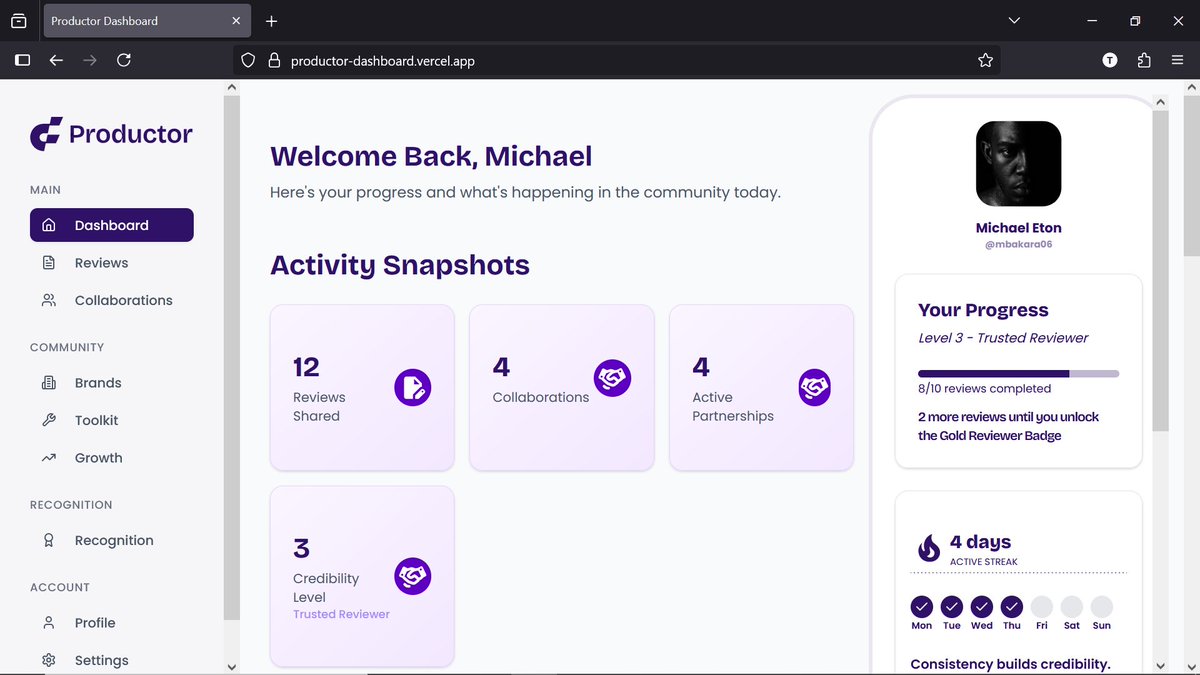 AnthonyNonso6's tweet photo. π BWD Challenge 3. built a sleek and responsive Product Reviewer! in just two days. turning design into reality that's what i do. Check it out β¨ https://t.co/lSxKXL6bs6
#Buildwithdudu #odettecm #TeamPhantom #FrontendDev https://t.co/sr82kmh0mW