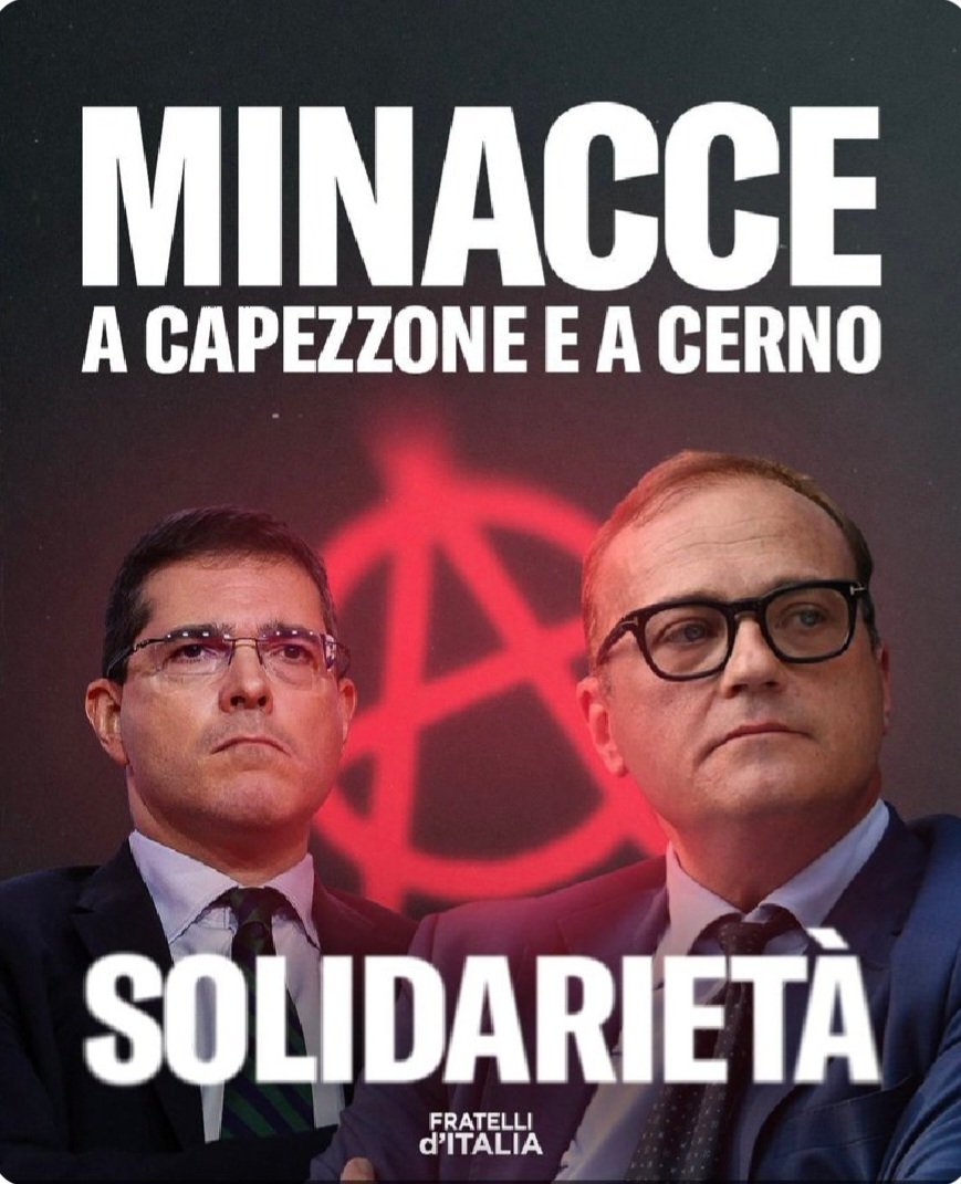 L'unico idiota che può minacciare Capezzone e Cerno è l'attentatore di Belpietro