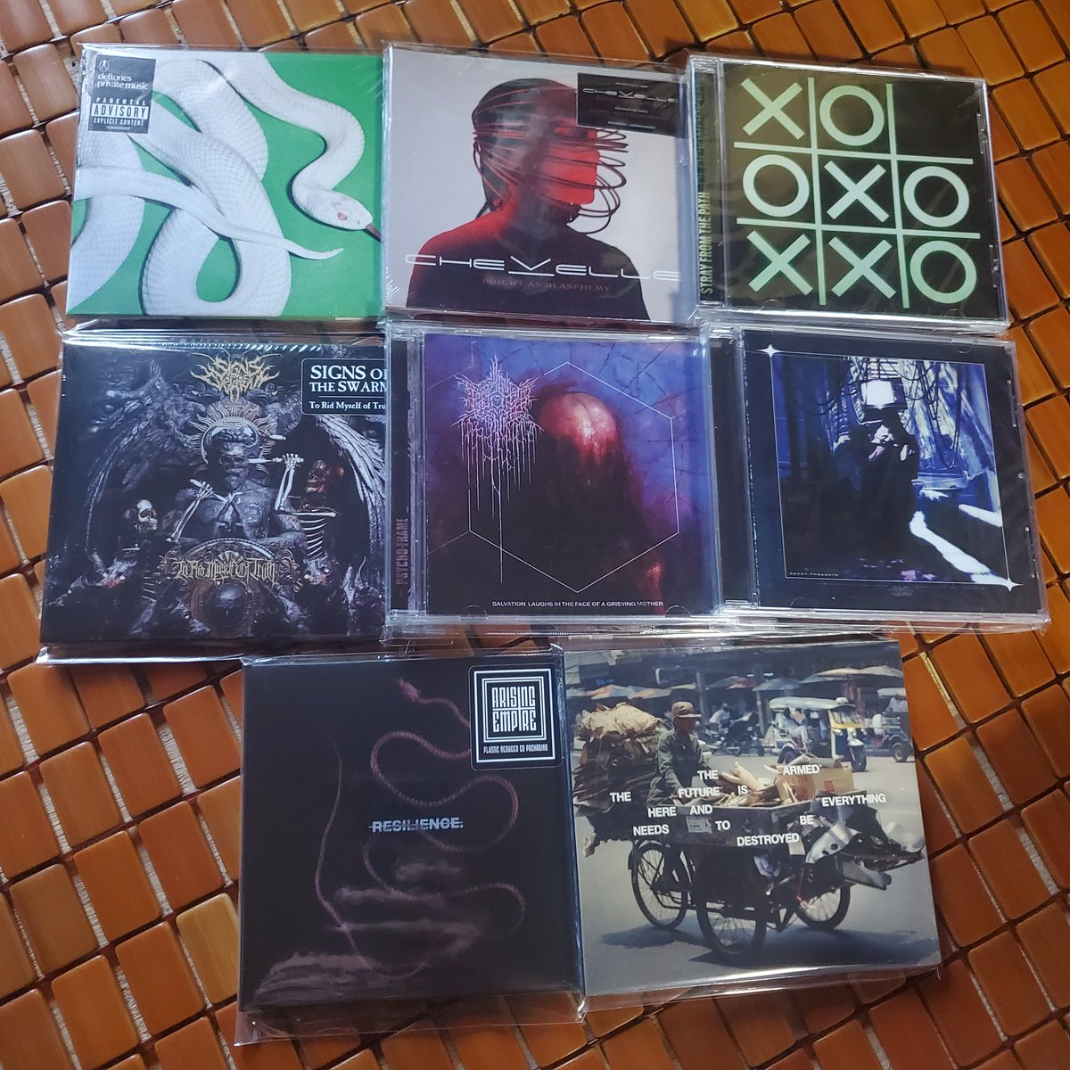 kubowktk's tweet photo. CD買いました、新品↓

#Deftones
#Chevelle
#StrayFromThePath
#SignsOfTheSwarm
#PsychoFrame (PSYCHO-FRAME)
#dead7
#THROATCUT.
#TheArmed https://t.co/ZdVpXYQPcA