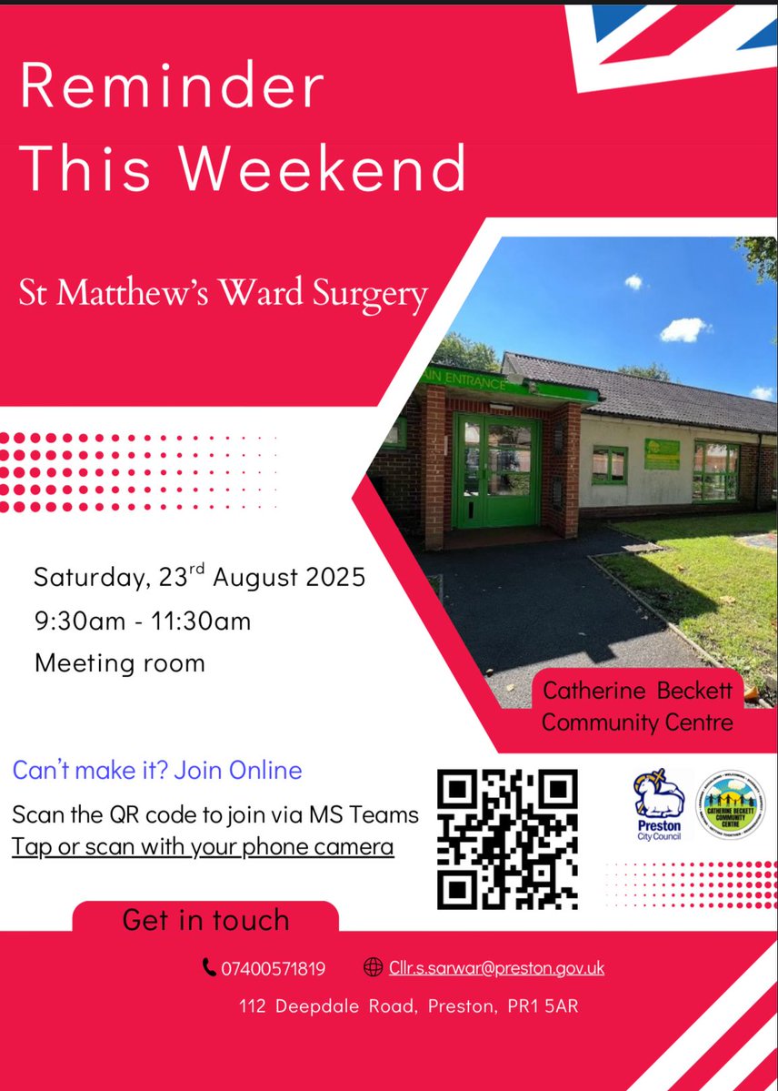 Catherine Becketts (@cbecketts23) on Twitter photo The first councillor surgery is held by <a href="/Suleman_Sarwar7/">Suleman Sarwar</a> at Catherine Becketts today. Join us The first councillor surgery is held by <a href="/Suleman_Sarwar7/">Suleman Sarwar</a> at Catherine Becketts today. Join us