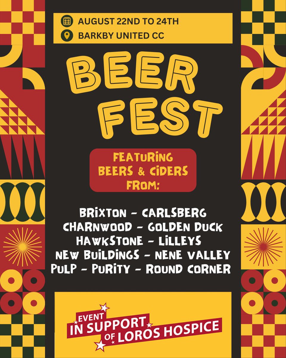 Big Weekend Day 2️⃣ Lineup…

Thank you to everyone who came to our opening evening last night, we have more in store for you today and across the  weekend 🎉

🍻 Beer Festival continues 
🏏 We host <a href="/LeicCaribCrickt/">Leicester Caribbean</a> 2s
🇲🇽 Mexican food available
🎤 Live music from <a href="/alexwestsinger/">Alex</a>