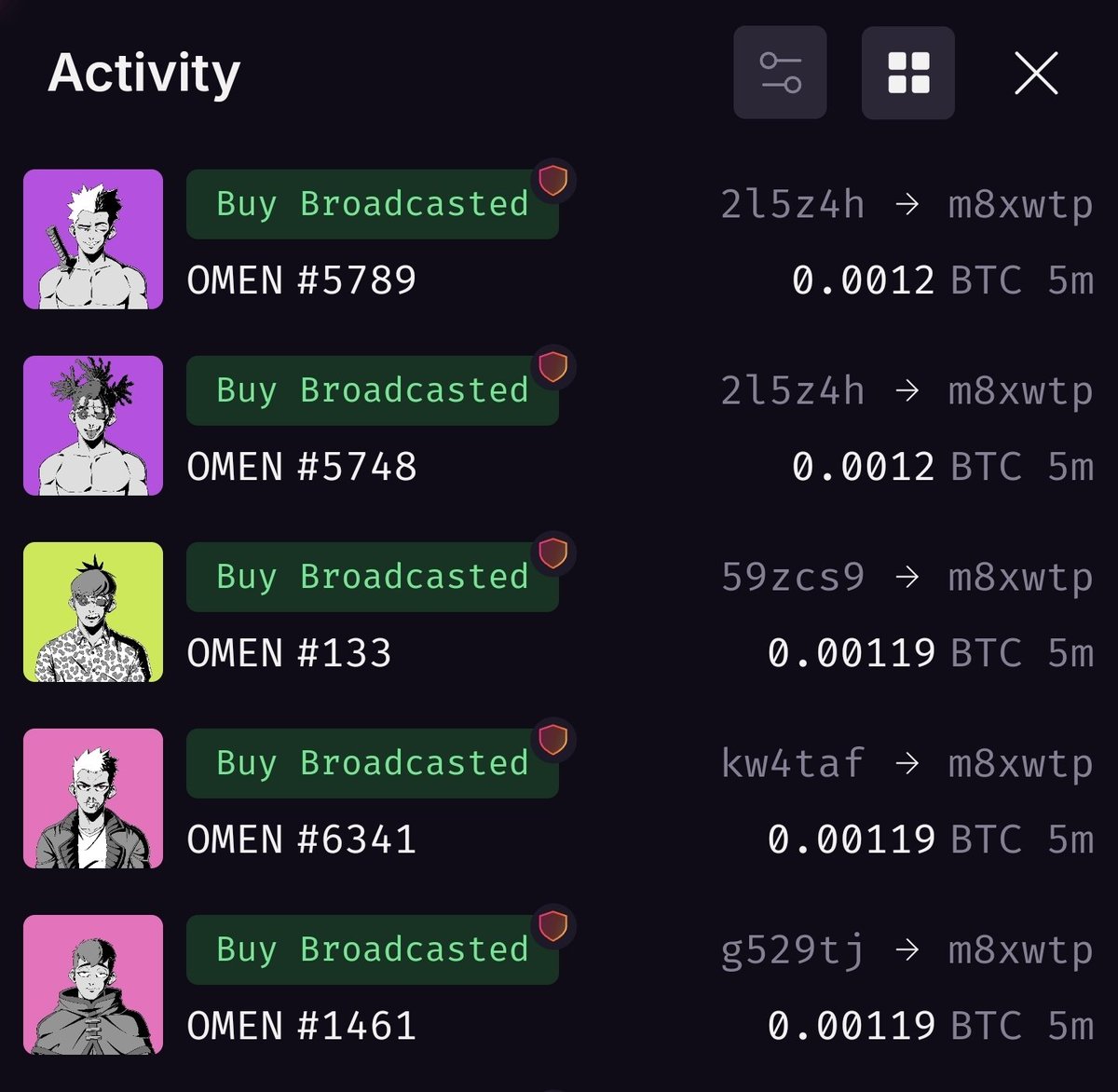 Tony López (@xoftony) on Twitter photo Big Buy Bot Duty: A 0.006 OMEN Sweep! 🧹
<a href="/DobisChad/">Chad D🅾️bis | $Yeti4Life | $OMNI 🅾️</a> brought the broom and completed a FIVE OMEN Bitcoin Ordinal sweep.
Chad KEEPS playing for the TEAM! Big Buy Bot Duty: A 0.006 OMEN Sweep! 🧹
<a href="/DobisChad/">Chad D🅾️bis | $Yeti4Life | $OMNI 🅾️</a> brought the broom and completed a FIVE OMEN Bitcoin Ordinal sweep.
Chad KEEPS playing for the TEAM!
