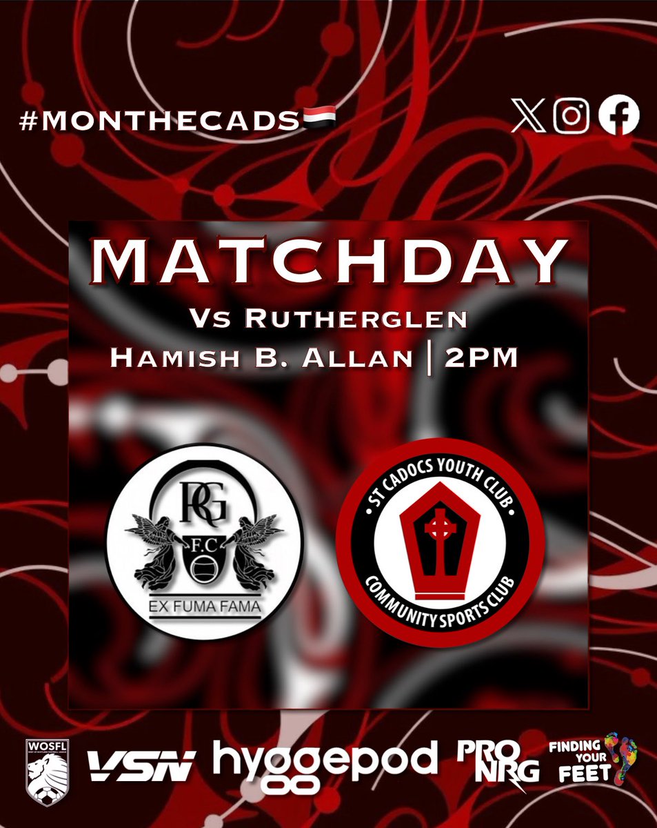 St Cadoc's Youth Club (@stcadocsseniors) on Twitter photo It’s Saturday, it’s Matchday! Gary and team are on the road to Rutherglen in the <a href="/OfficialWoSFL/">West of Scotland Football League 🏴</a> Premier Division
Kick off 2pm
#BeBetter | #MonTheCads🇾🇪 It’s Saturday, it’s Matchday! Gary and team are on the road to Rutherglen in the <a href="/OfficialWoSFL/">West of Scotland Football League 🏴</a> Premier Division
Kick off 2pm
#BeBetter | #MonTheCads🇾🇪