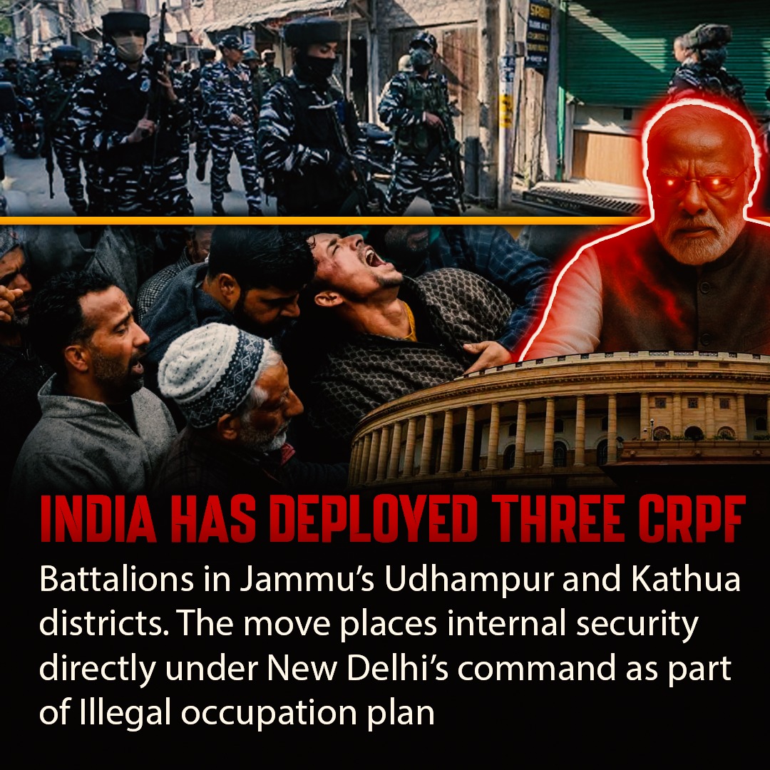 Yummy_19y's tweet image. #Modi #Government #Deploys 3 #CRPF #Battalions in #Jammu to #Tighten #Military #Grip on #IIOJK
#甲子園 #StrayKids #onlyfama #LaCasaDeLosFamososMx3 #KarinaCoimera #Hearts2Hearts #KARMA #Sismo #高校野球決勝 #Gaza