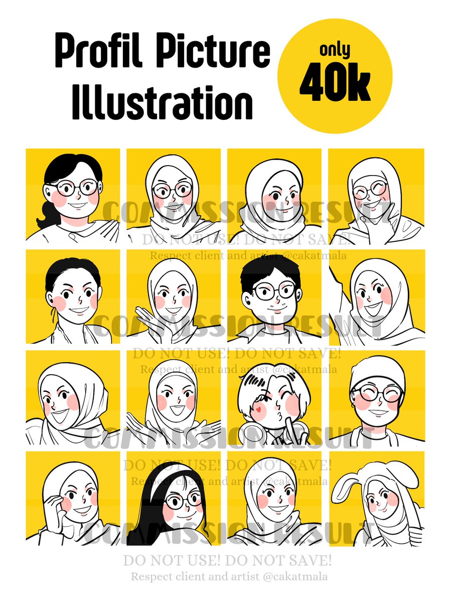 Chibi dan ava ilust commission 😆 3-5 hari jadi tergantung kerumitan! Sehari bisa jadi kalo ak full nganggur, tp yg penting tanya dulu ajh 😁☝

#opencommission #zonauang #zonaba #jasagambar #jasailustrasi