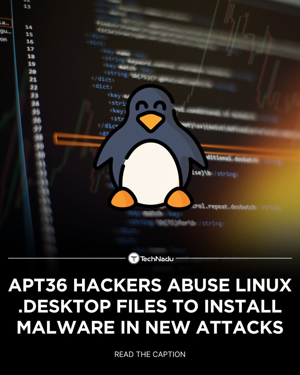 TechNadu's tweet image. 🚨 APT36 (Transparent Tribe) is abusing Linux .desktop files to drop Go-based malware in attacks on 🇮🇳 gov &amp;amp; defense. 

📌 Reports: @cyfirma &amp;amp; @cloudsek 
📌 Tactics: phishing ZIPs, decoy PDFs, cron/systemd persistence.

#APT36 #LinuxSecurity #CyberEspionage #MalwareThreats