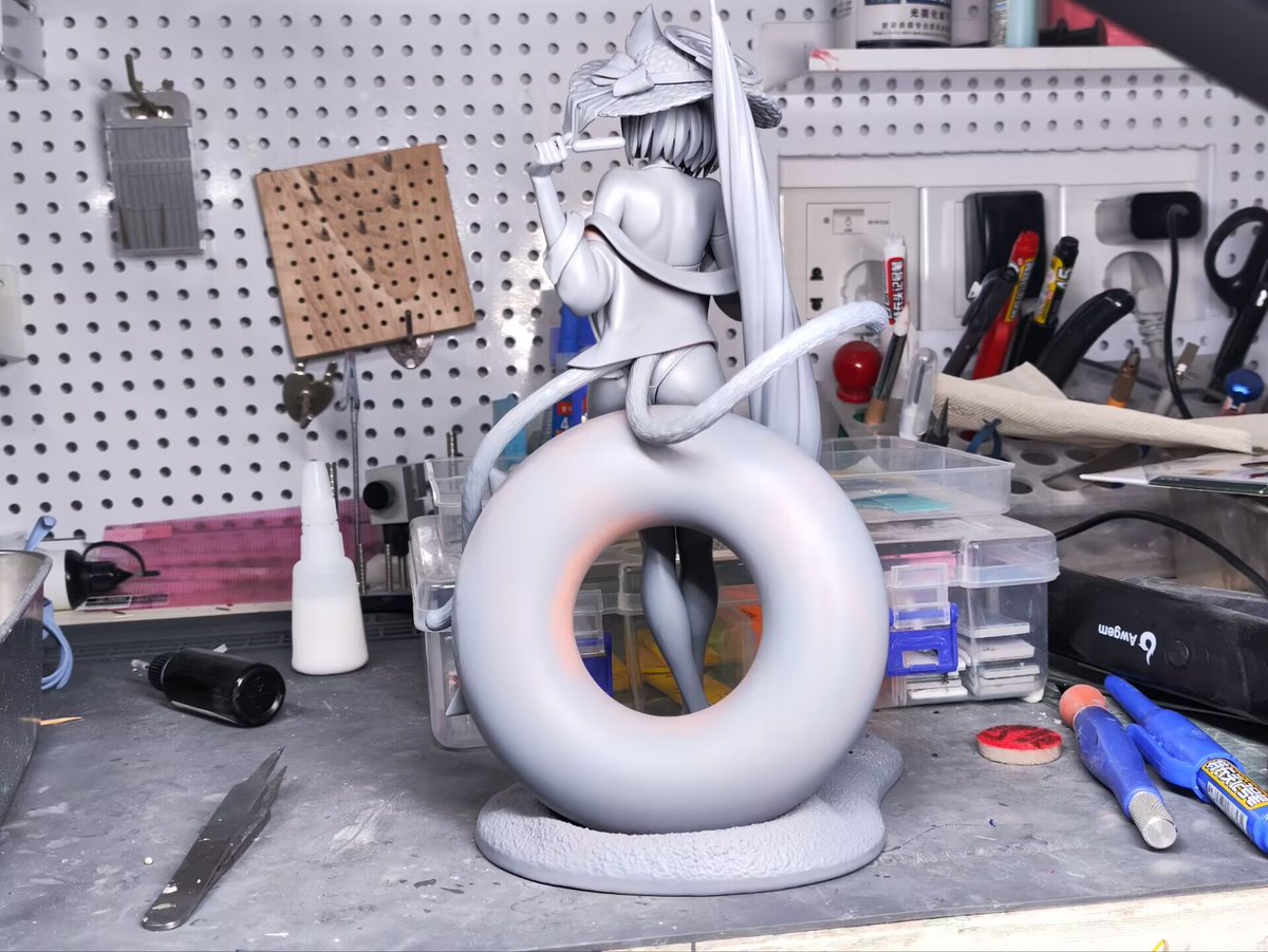 できた！
水着のキキョウの修正作業が完了し、型取り準備中です。🥳🥳🥳
#ブルアカ #BlueArchive #キキョウ