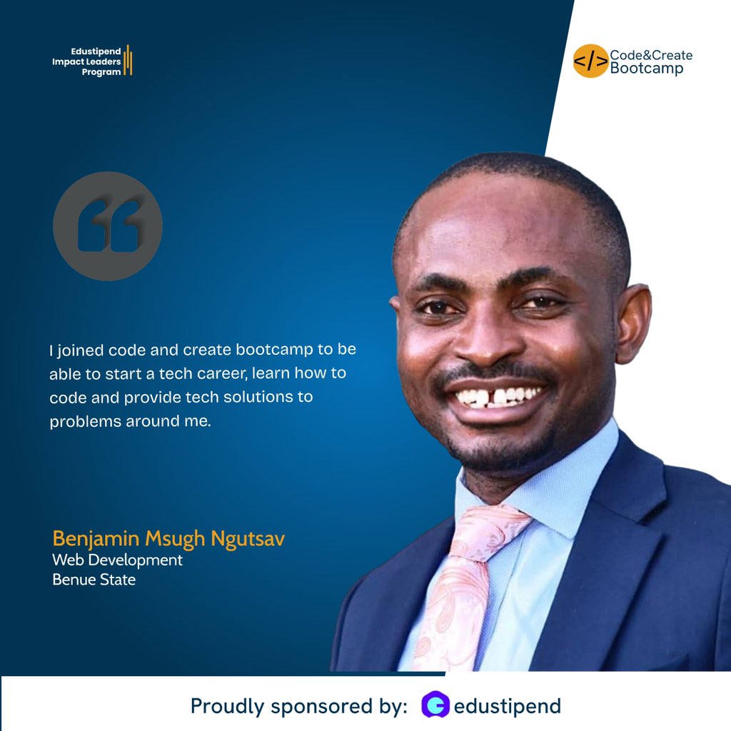 codecreatehq's tweet image. Meet more of our amazing fellows as they share their expectations for the Code and Create Bootcamp.

#CodeAndCreate #TechForImpact #TechForGood #DigitalSkills