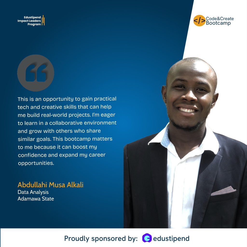 codecreatehq's tweet image. Meet more of our amazing fellows as they share their expectations for the Code and Create Bootcamp.

#CodeAndCreate #TechForImpact #TechForGood #DigitalSkills
