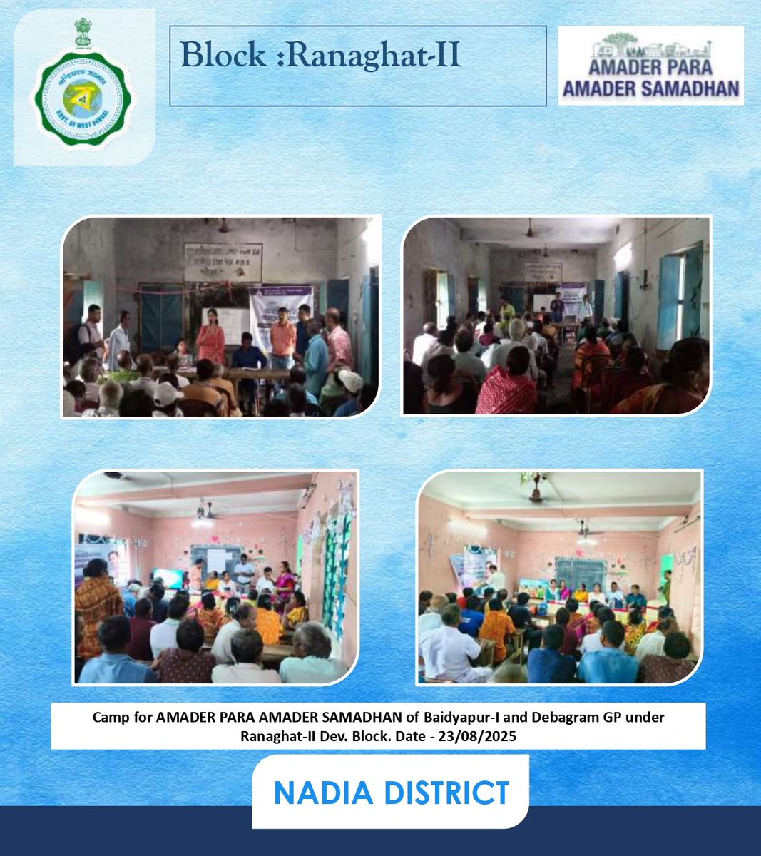 Bdoranaghat2's tweet photo. APAS camp at Jugolkishoe, Baidyapur-I &amp; Debagram GP under Ranaghat-II Dev. Block https://t.co/qfmOamKNUV